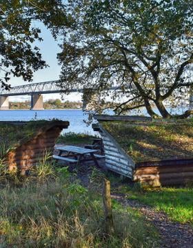 Utrolig smuk udsigt fra shelterpladsen ved Søbadet - Middelfart
