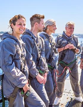 Udsigten fra toppen af Den Gamle Lillebæltsbro ved Middelfart